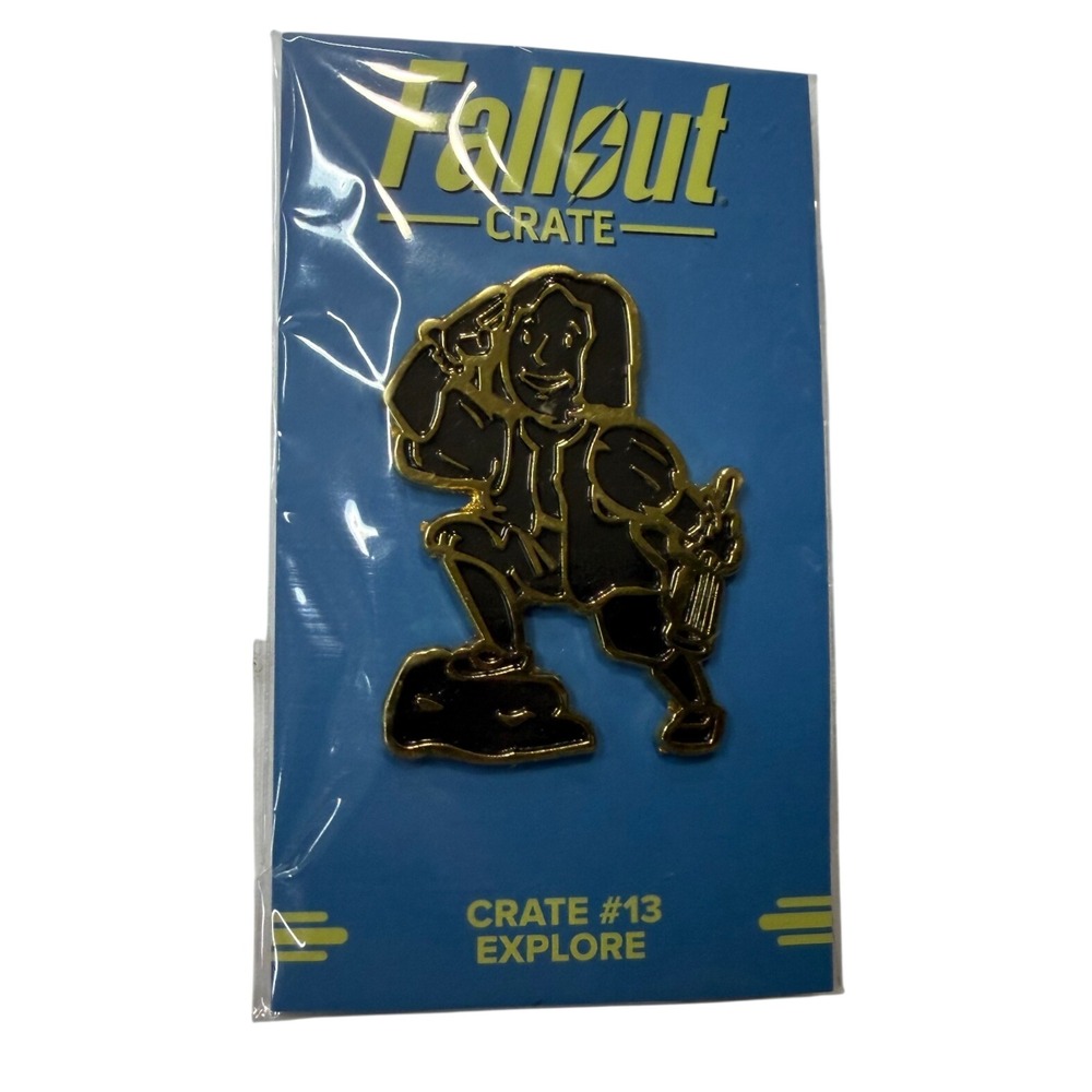 Fallout Crate Explore Vault Boy Enamel Pin #13 Loot Crate Exclusive Black Gold